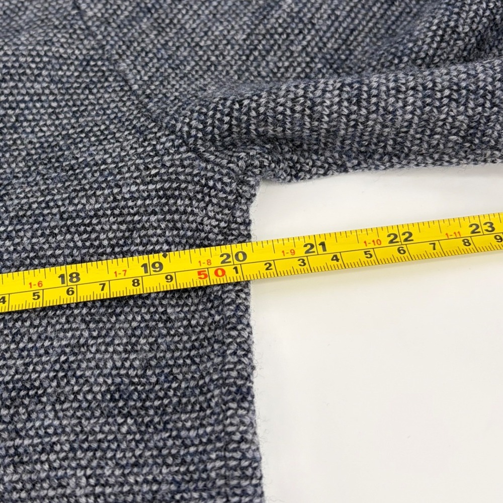 UNTUCKit Belguardo Jacquard 1/4 Zip M Sweater Medium Navy Extra Fine Merino WOOL - Picture 8 of 9